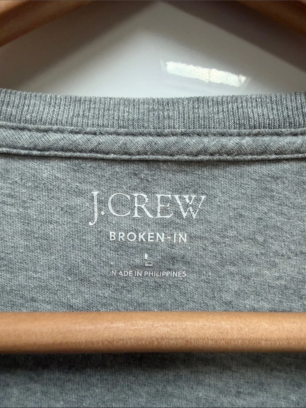 J. Crew Gray Short-Sleeve Crewneck Tee